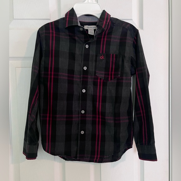 Early 2000’s Little Boys CalvinKlein Jeans Long Sleeve Button Down Shirt - Picture 1 of 4